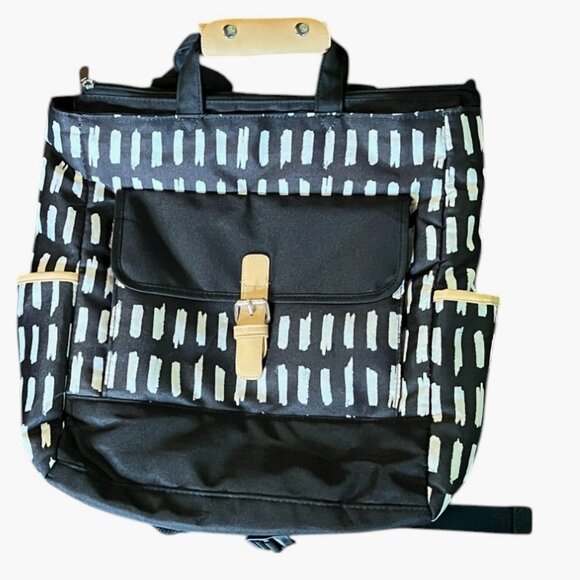 A.D. Sutton & Sons Black, White & Red Patterned Diaper Bag w/2 Insulated Pockets - Picture 12 of 12